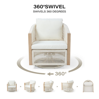 LAUSAINT HOME 3-Piece Outdoor Swivel Rocking Bistro Set