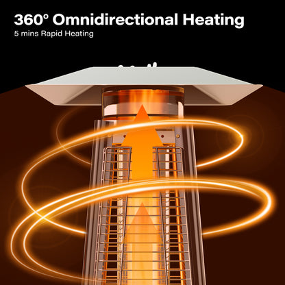 LAUSAINT HOME Pyramid Patio Heater, 48,000 BTU Outdoor Patio Heaters for Outdoor Use