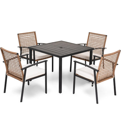 LAUSAINT HOME 7 Pieces Patio Dining Set, 6 - Person Rectangular Outdoor Dining Set Conversation Set for Backyard