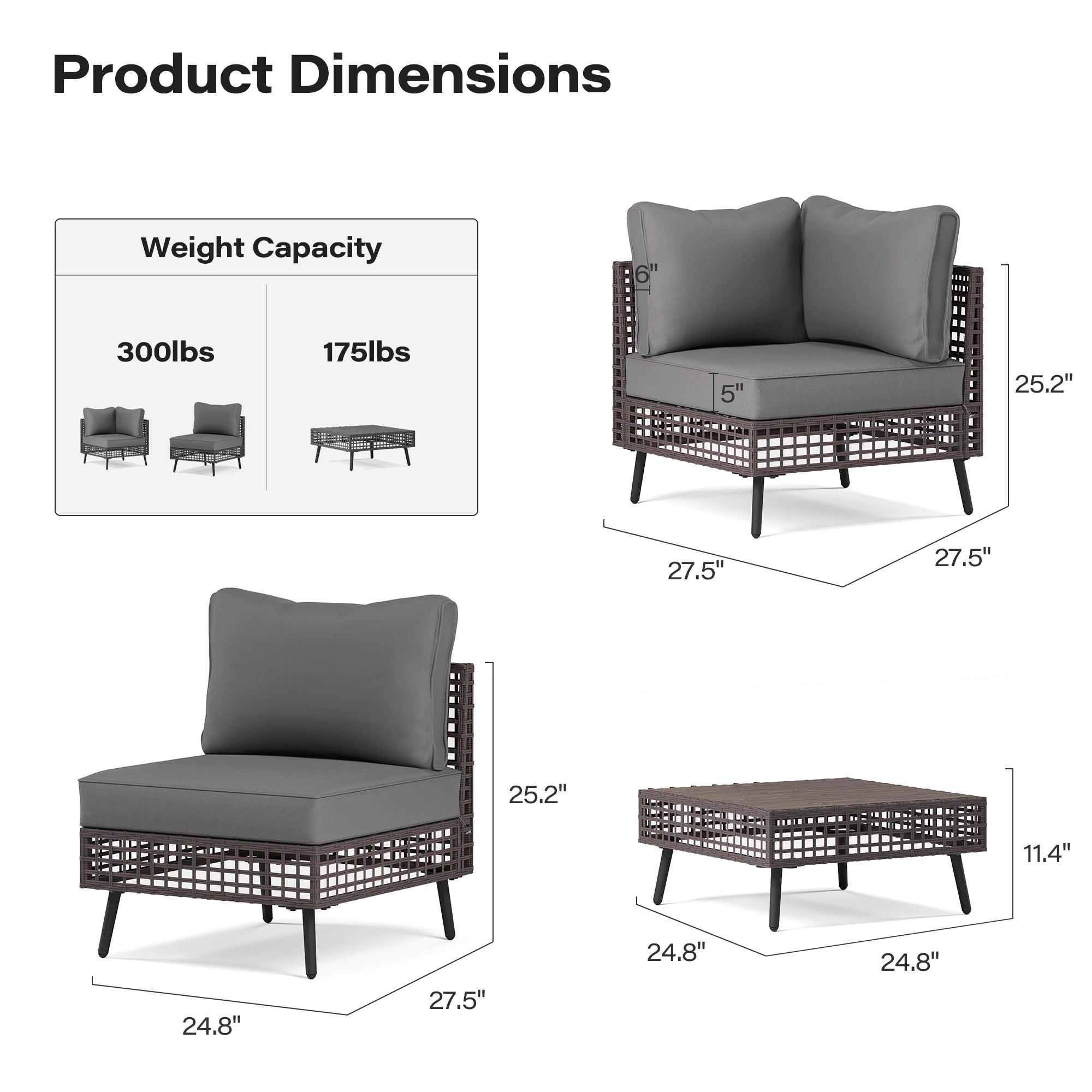 7-Piece Wicker Patio Furniture Set