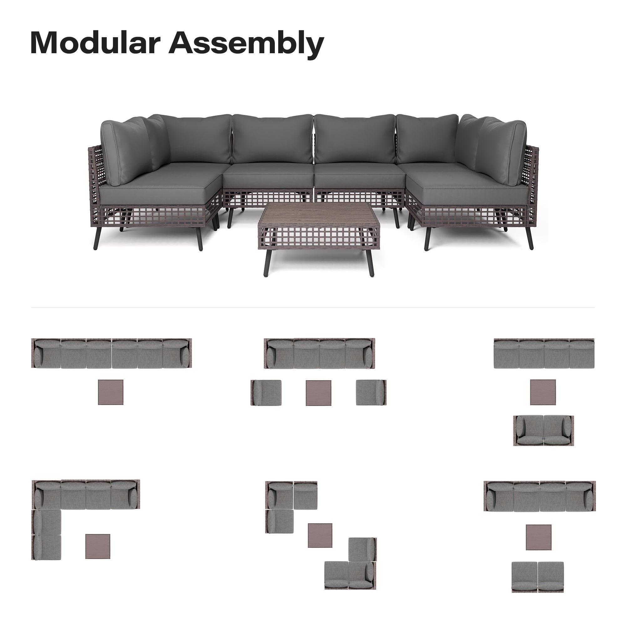 7-Piece Wicker Patio Furniture Set