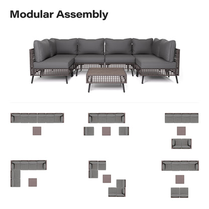 7-Piece Wicker Patio Furniture Set