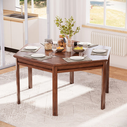 LAUSAINT HOME Hexagonal Board Game &amp; Card Table