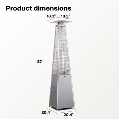 LAUSAINT HOME Pyramid Patio Heater, 48,000 BTU Outdoor Patio Heaters for Outdoor Use