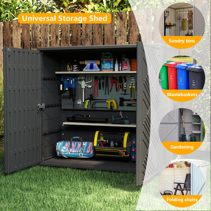 LAUSAINT HOME Decksplore Outdoor Storage Shed Weather Resistance, Horizontal Outdoor Storage Box Cabinet (No Shelves)