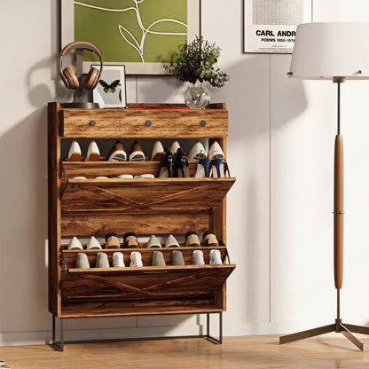 LAUSAINT HOME Shoe Storage Cabinet with Drawers