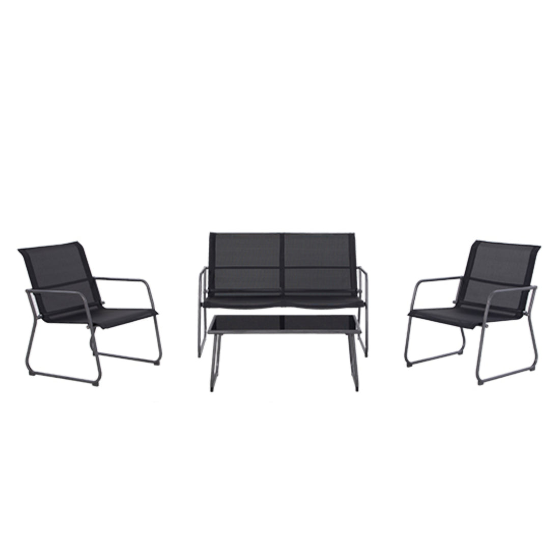 LAUSAINT HOME 4 Pieces Textilene Outdoor Patio Furniture