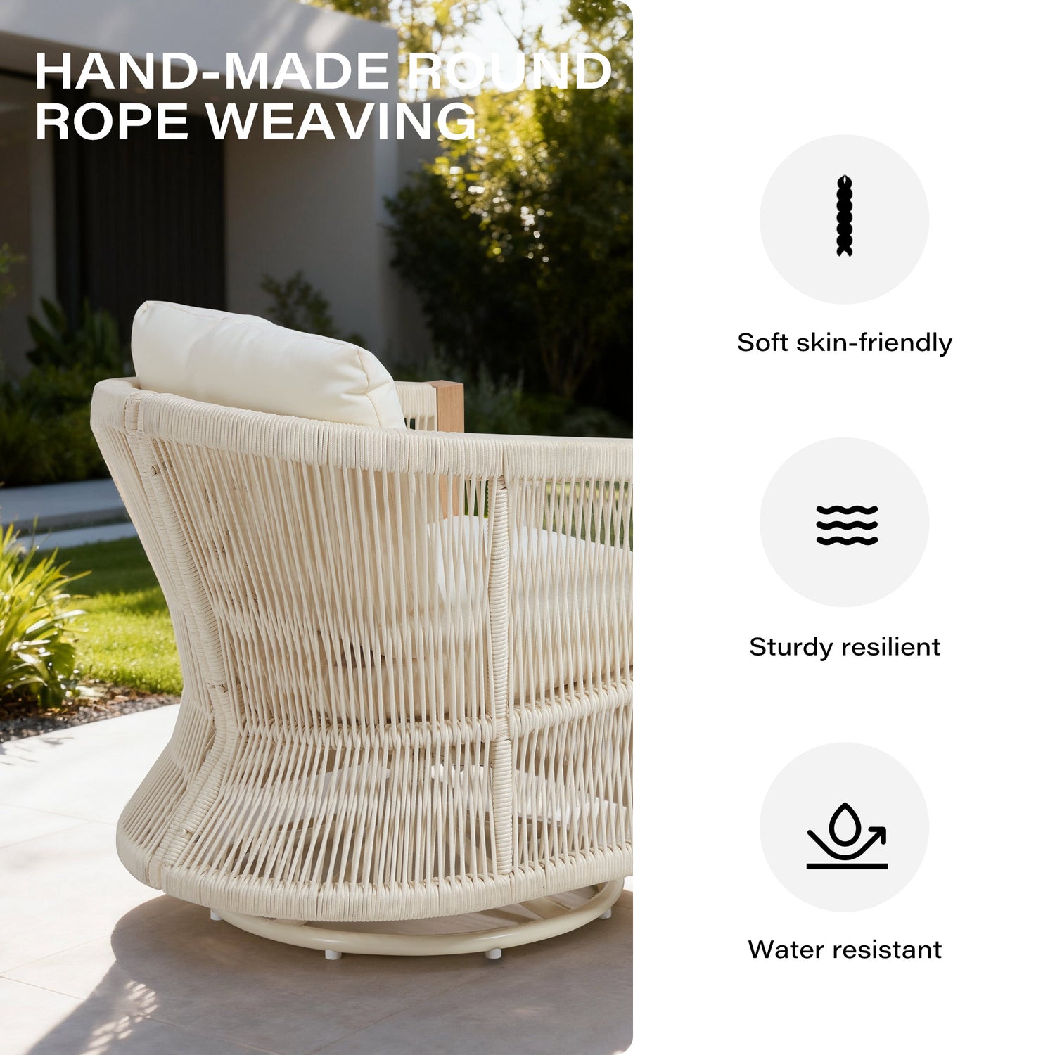 LAUSAINT HOME 3-Piece Outdoor Swivel Rocking Bistro Set