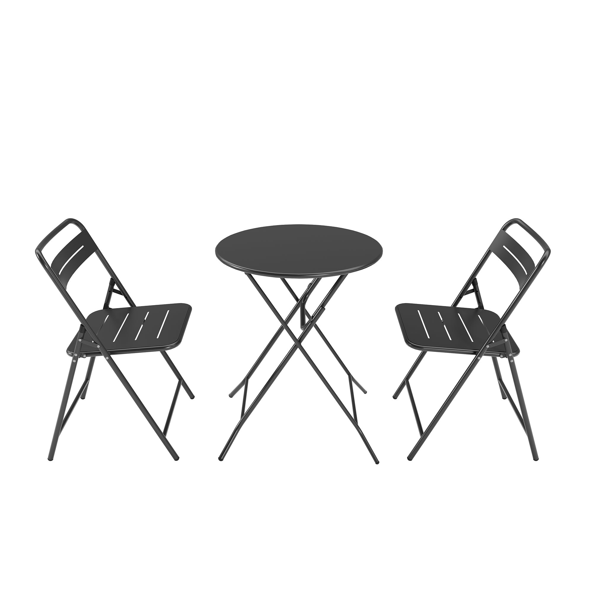LAUSAINT HOME 3-Piece Steel Folding Bistro Set