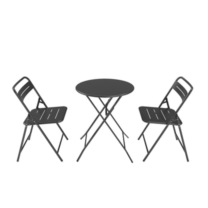 LAUSAINT HOME 3-Piece Steel Folding Bistro Set