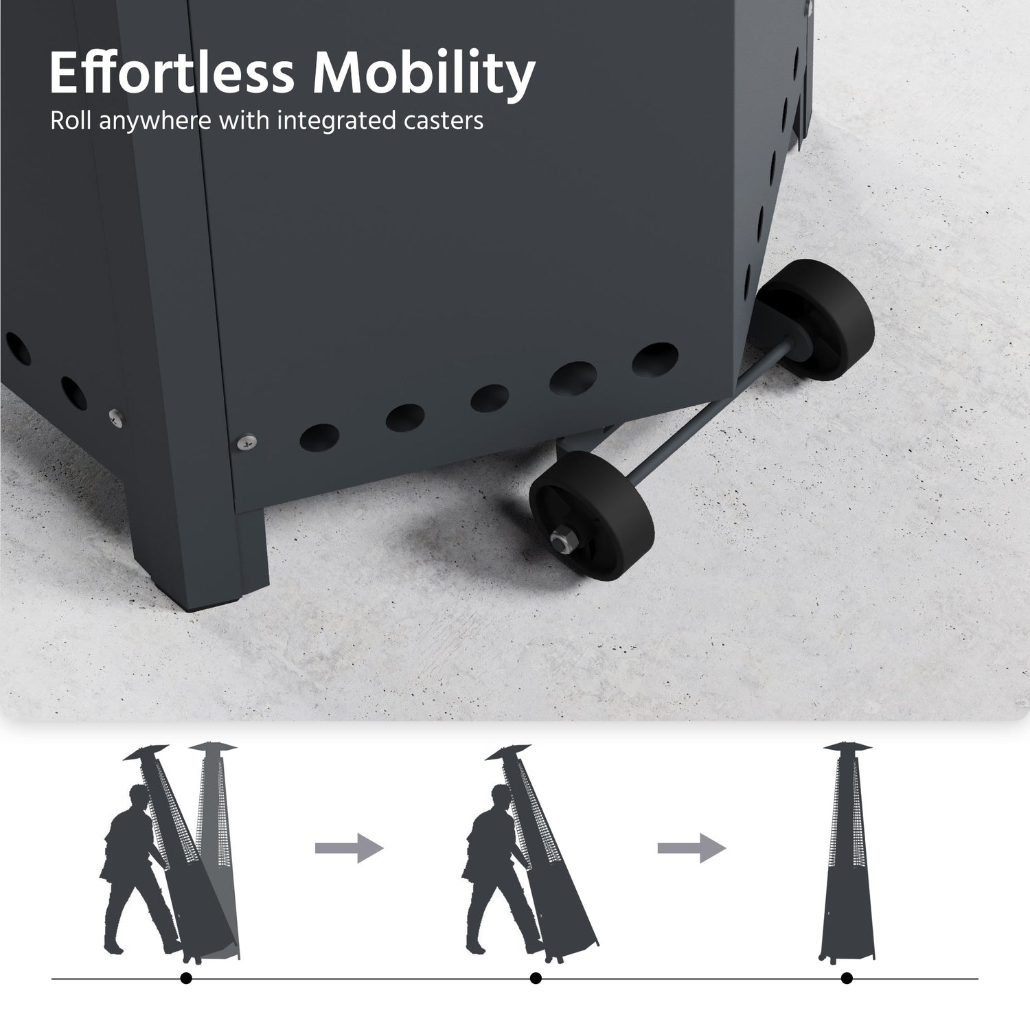 48000 BTU Pyramid Propane Standing Patio Outdoor Heater