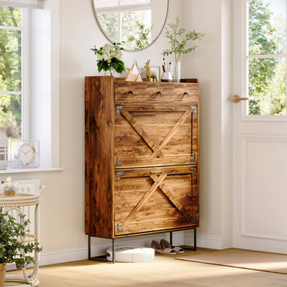 LAUSAINT HOME Shoe Storage Cabinet with Drawers