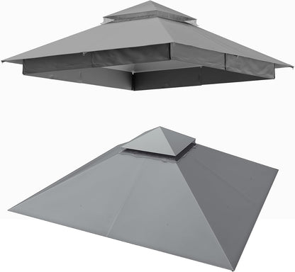 LAUSAINT HOME Gazebo Replacement Canopy Top 8&