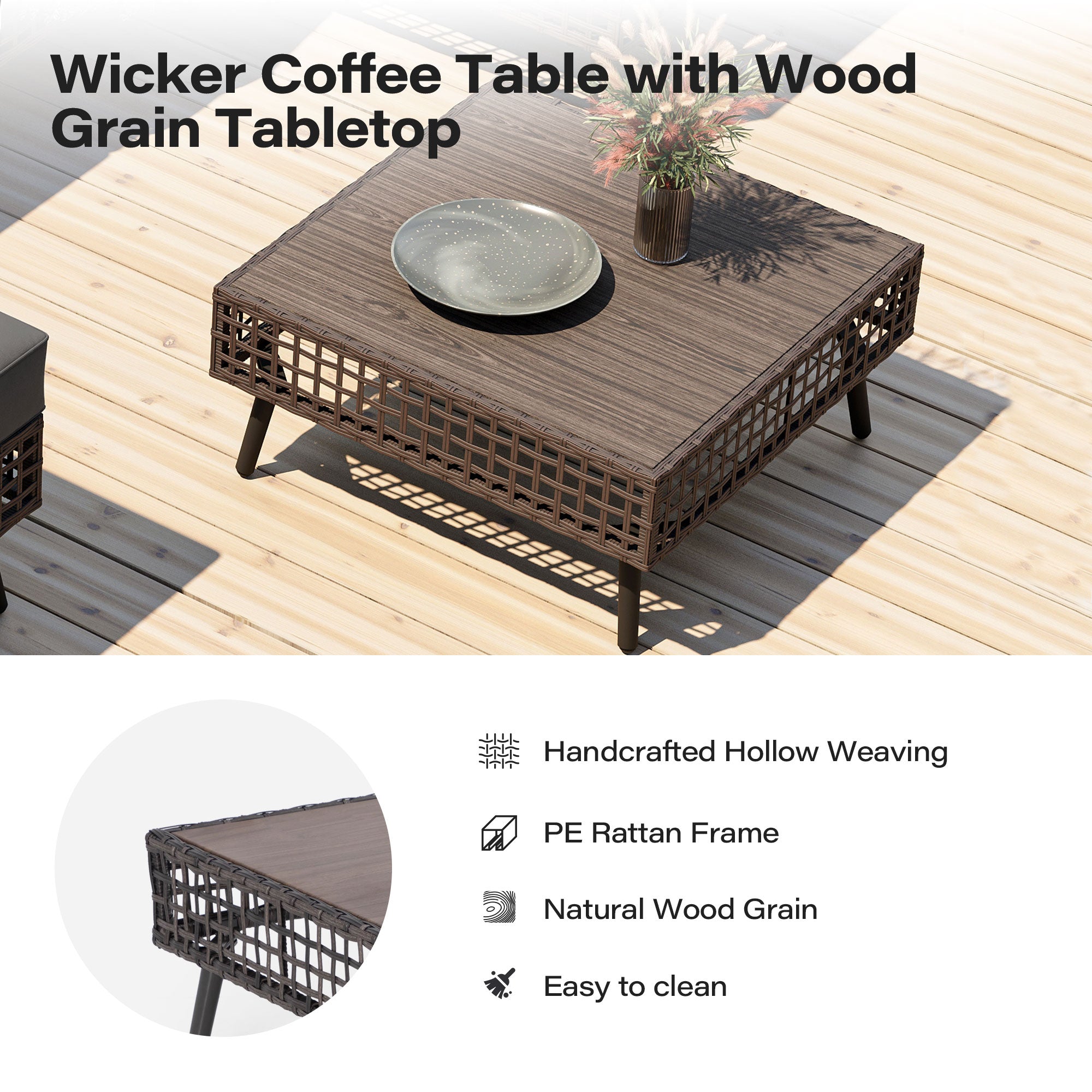 7-Piece Wicker Patio Furniture Set