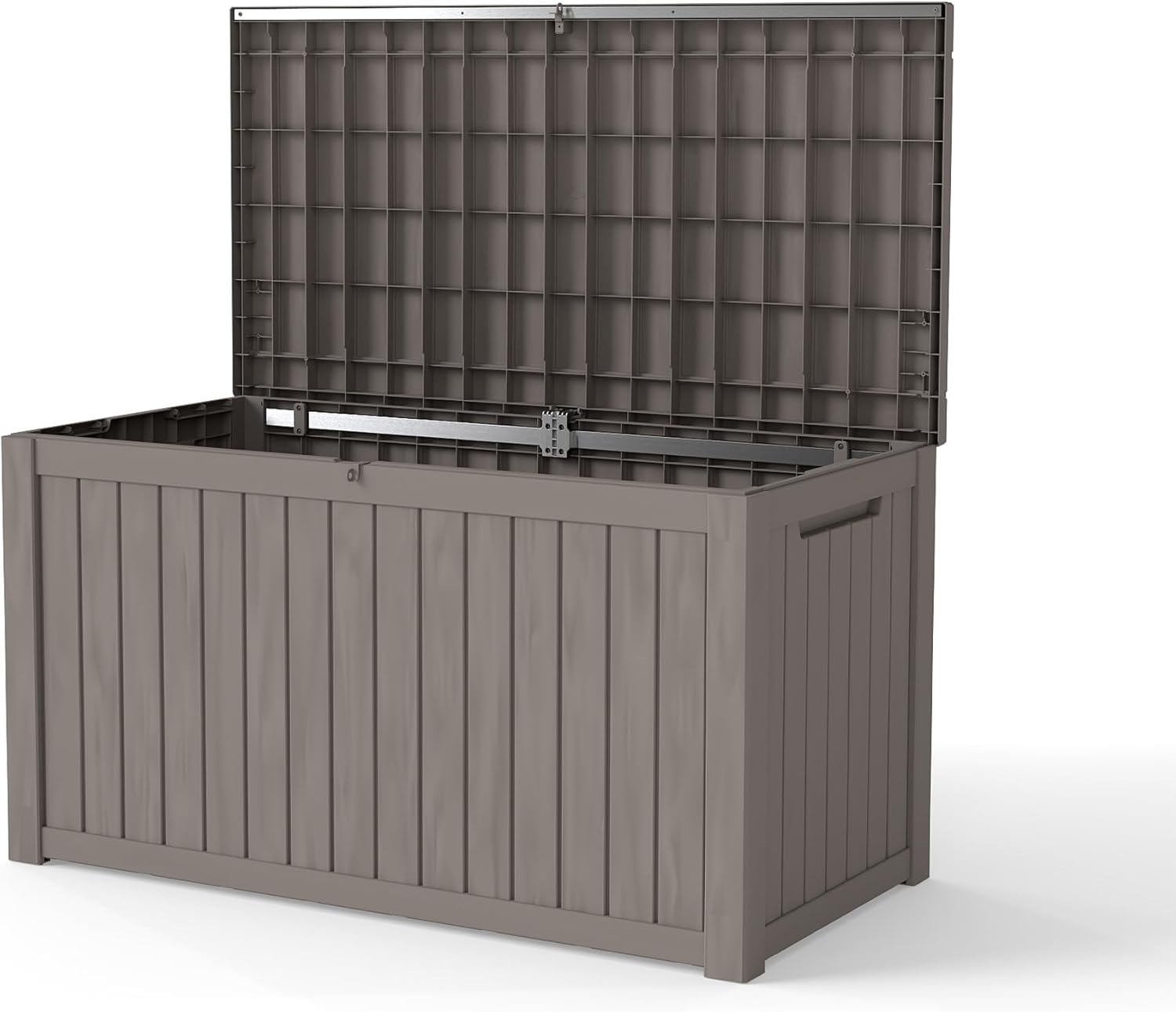 LAUSAINT HOME Resin Deck Box for Outdoor Storage - Weatherproof Patio Storage Bench