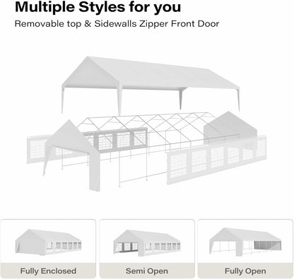 LAUSAINT HOME Party Tent Canopy, Waterproof Heavy-Duty Event Shelter with Removable Sidewalls