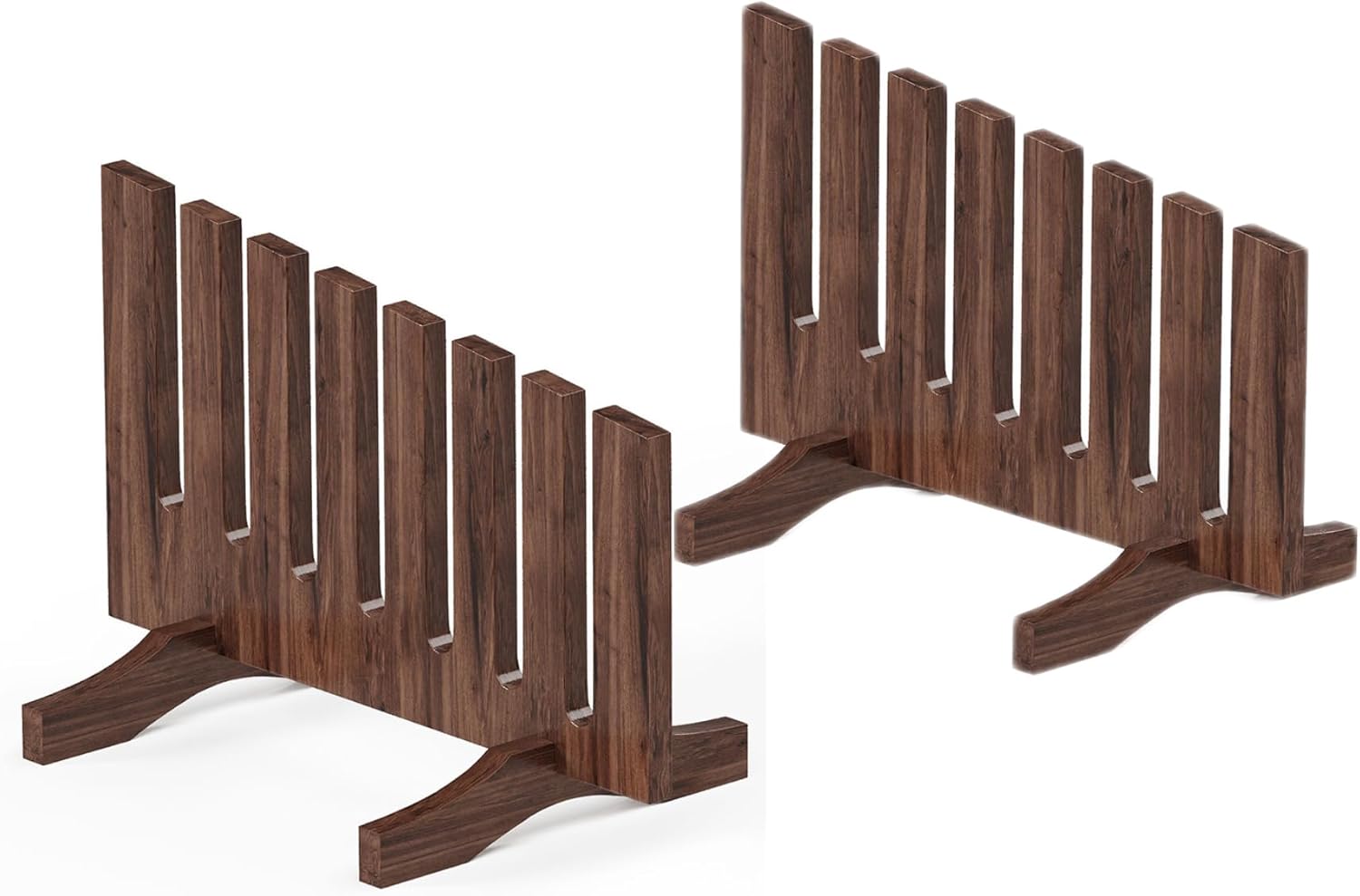 LAUSAINT HOME Board Game Table Storage Rack Set, Solid Wood Adjustable Holder