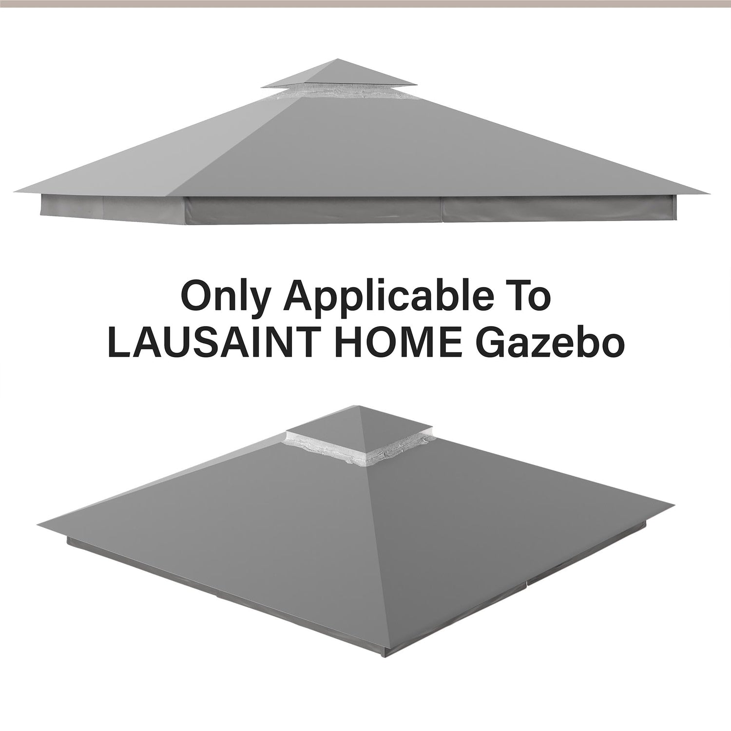 LAUSAINT HOME Gazebo Replacement Canopy Top 8&