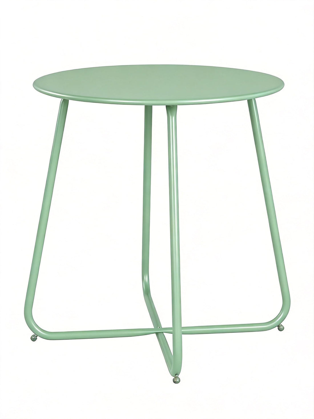 LAUSAINT HOME 18" Outdoor Side Table, Small Round Patio Table with Adjustable Footpads