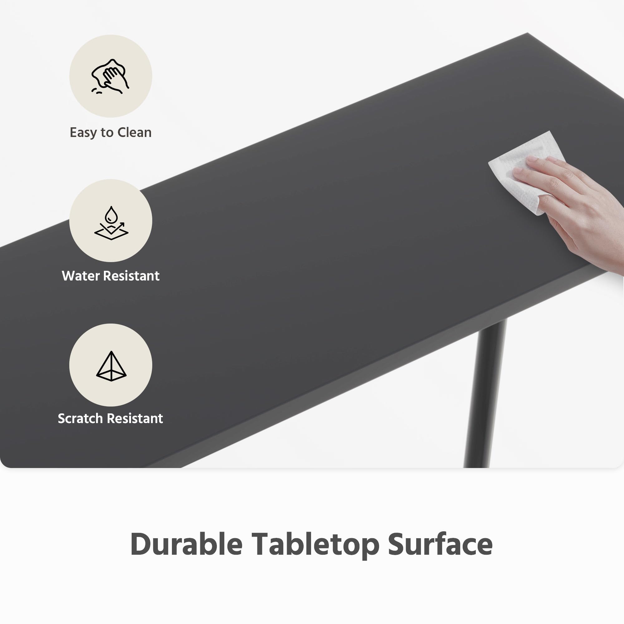 LAUSAINT HOME Outdoor Bar Height Set, 3 Pieces Patio High Top Table &amp; Bar Stools