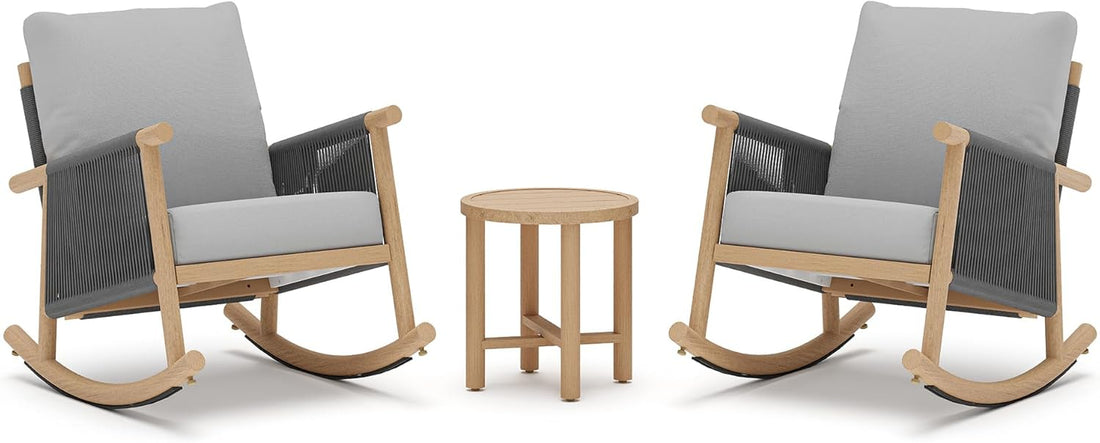 LAUSAINT HOME 3-Piece Outdoor Rocking Bistro Set