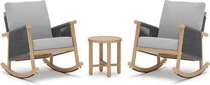 LAUSAINT HOME 3-Piece Outdoor Rocking Bistro Set
