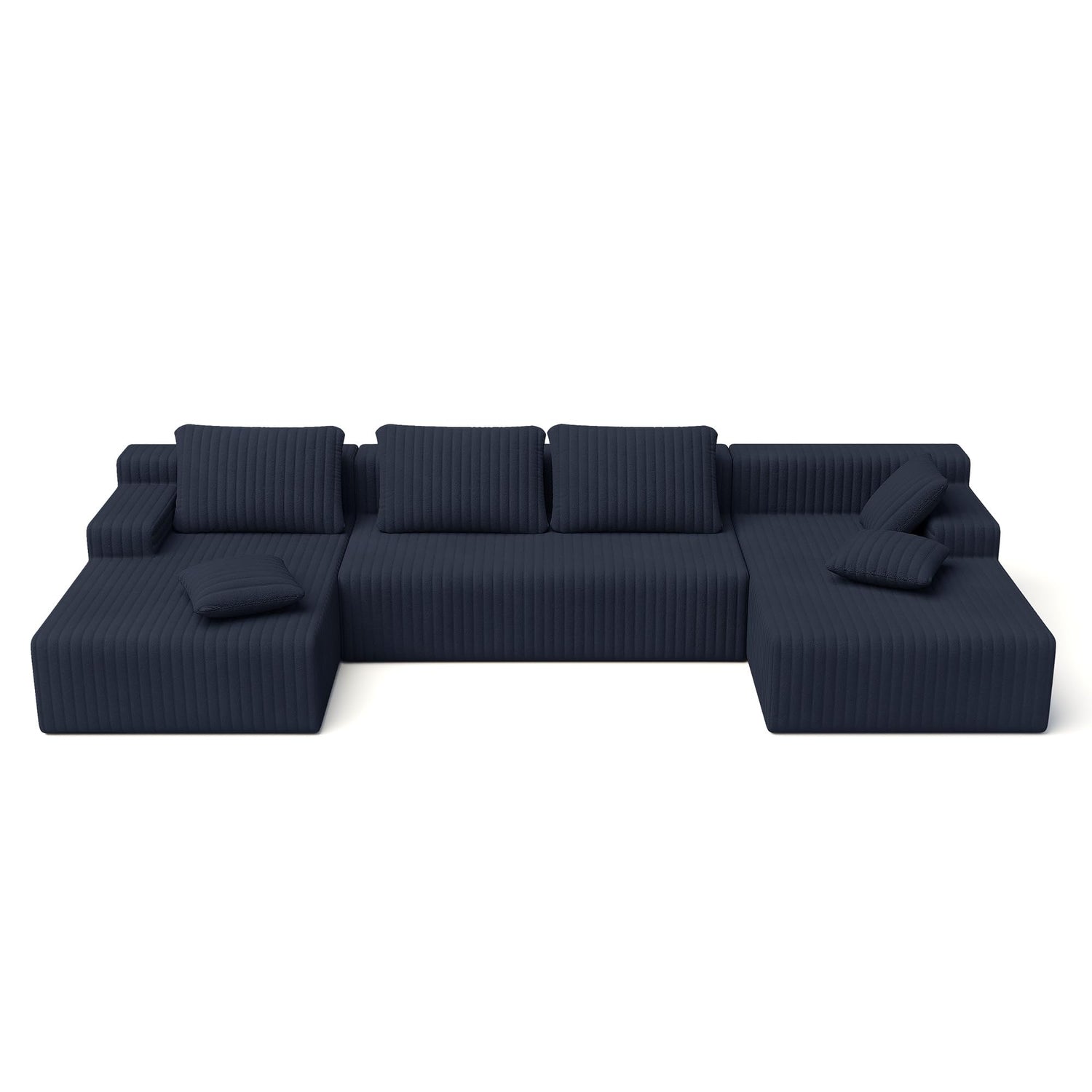 LAUSAINT HOME 96" Modular Sectional Sofa Couches, L-Shaped Boneless Cloud Sofa with 3 Deep Seat