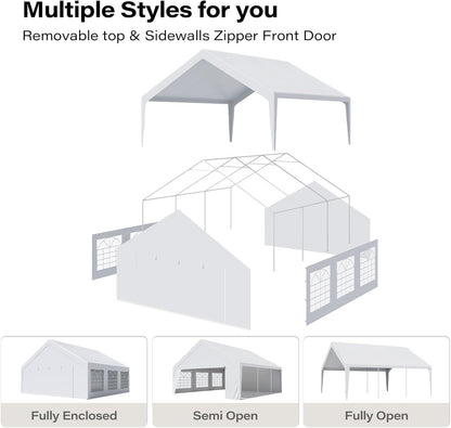 LAUSAINT HOME Party Tent Canopy, Waterproof Heavy-Duty Event Shelter with Removable Sidewalls