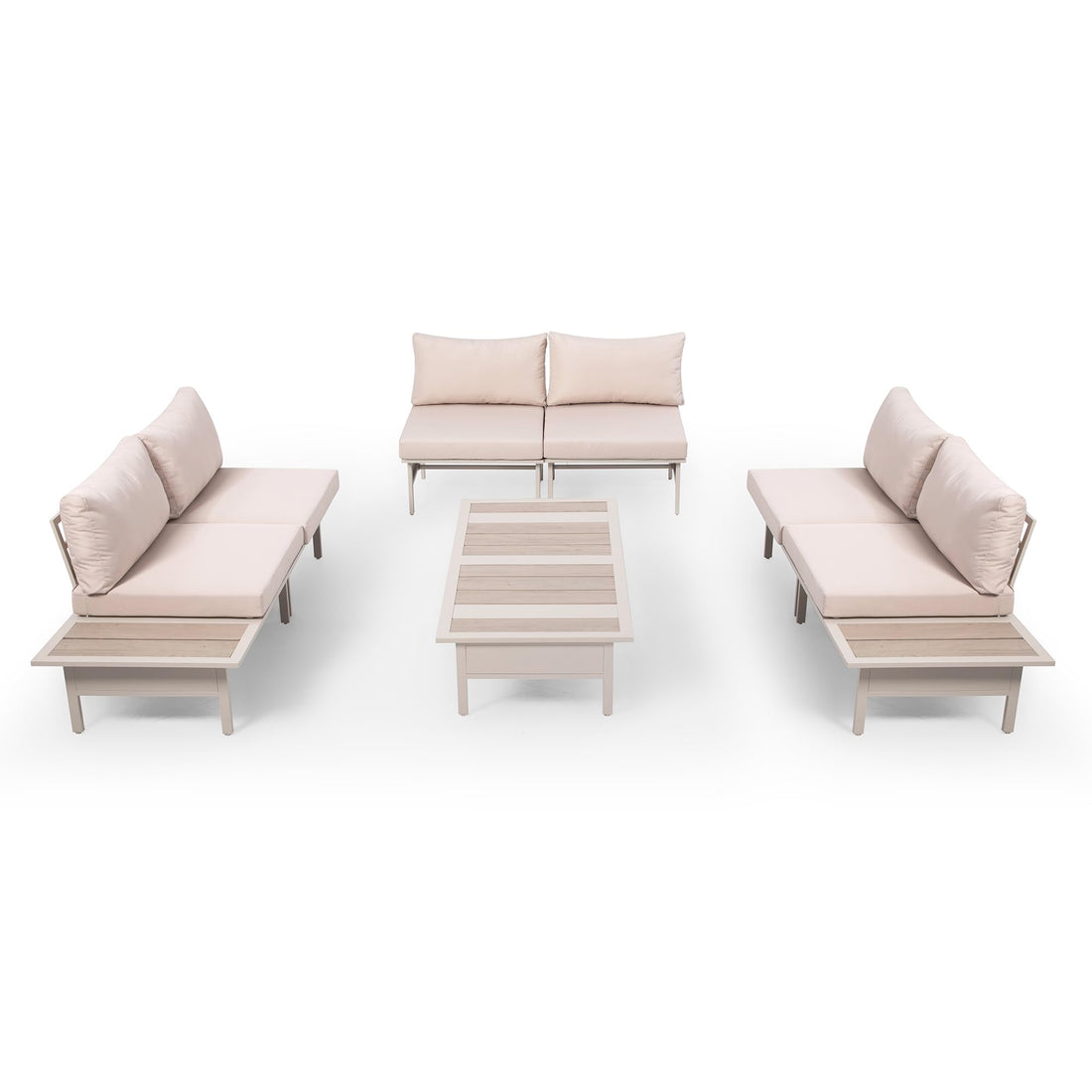 LAUSAINT HOME Patio Furniture Set, Outdoor Conversation Sets with Coffee Table