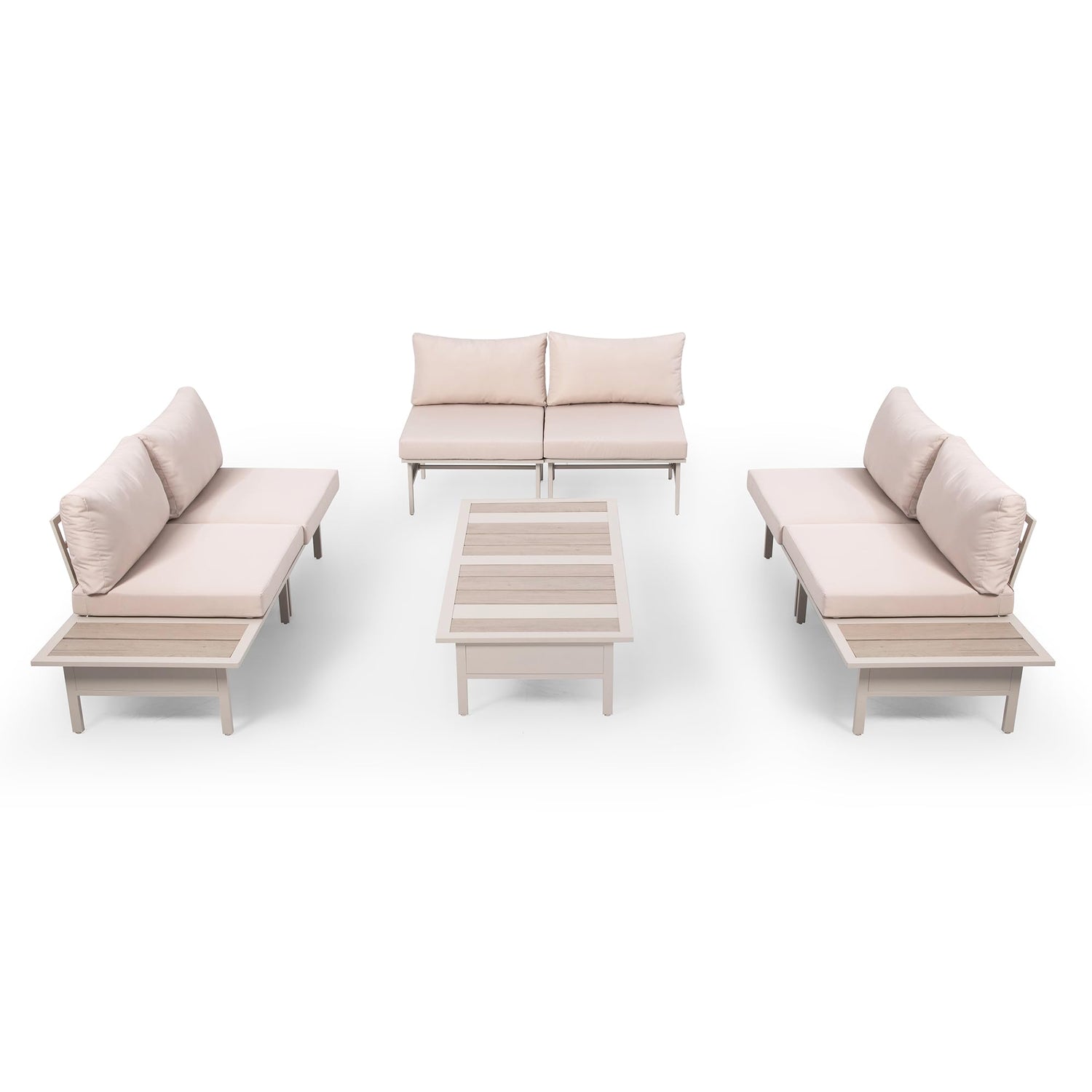 LAUSAINT HOME Patio Furniture Set, Outdoor Conversation Sets with Coffee Table