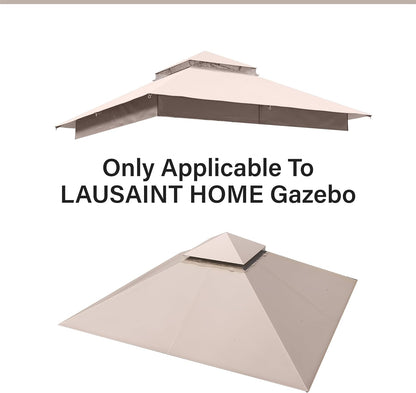 LAUSAINT HOME Gazebo Replacement Canopy Top 10&