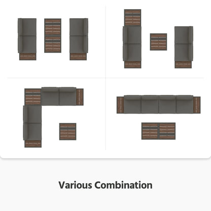 LAUSAINT HOME Patio Furniture Set, Outdoor Conversation Sets with Coffee Table