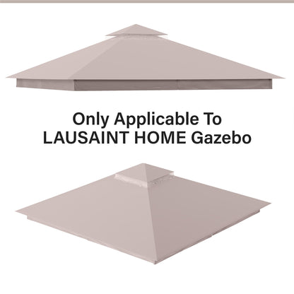LAUSAINT HOME Gazebo Replacement Canopy Top 8&