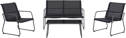 LAUSAINT HOME 4 Pieces Textilene Outdoor Patio Furniture