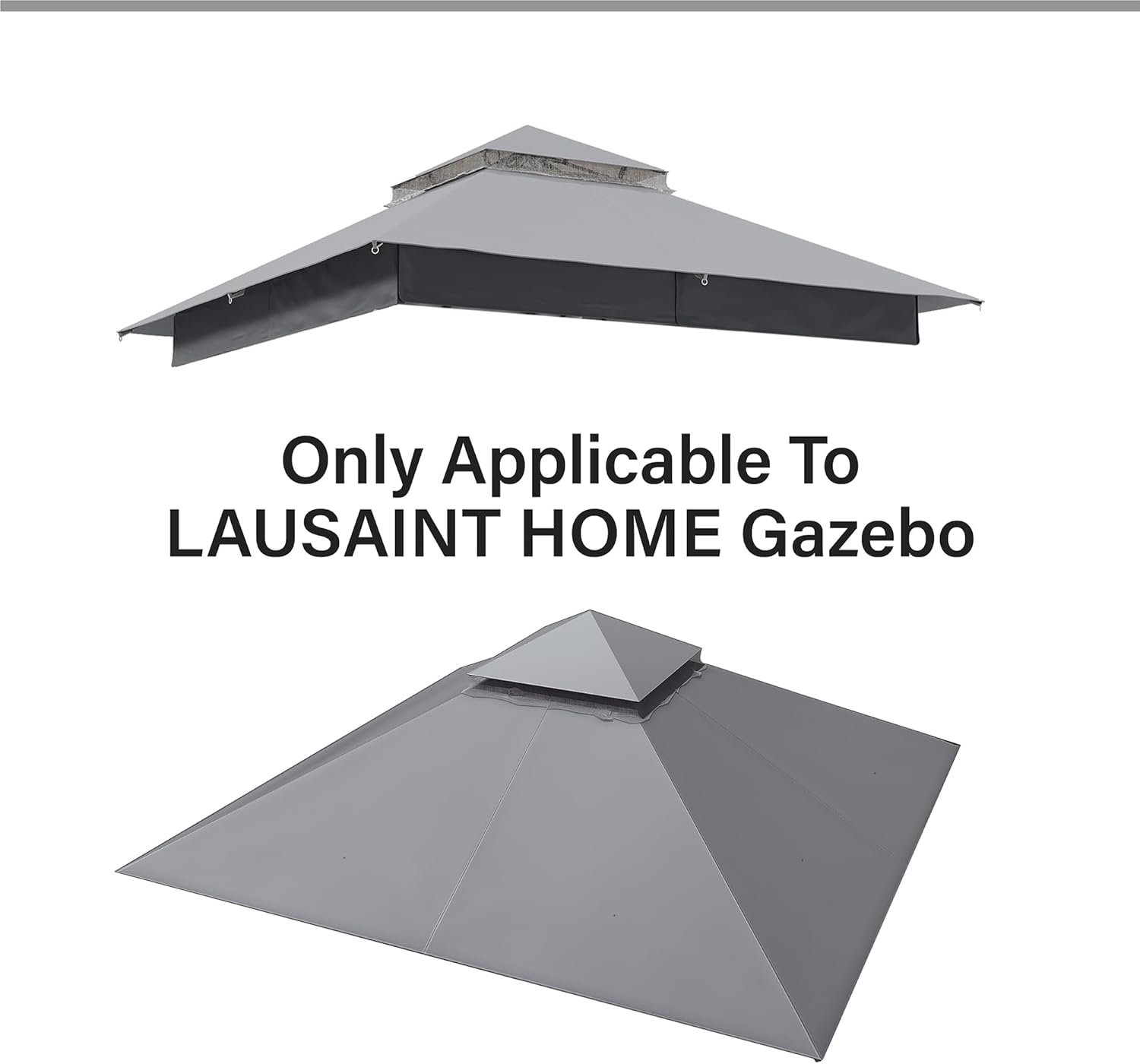 LAUSAINT HOME Gazebo Replacement Canopy Top 10&