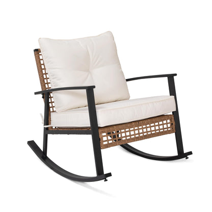 LAUSAINT HOME Outdoor Wicker Rocking Chair
