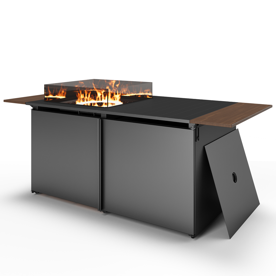 64&quot; Gas Fire Pit Table with expandable Tabletop, 55,000 BTU