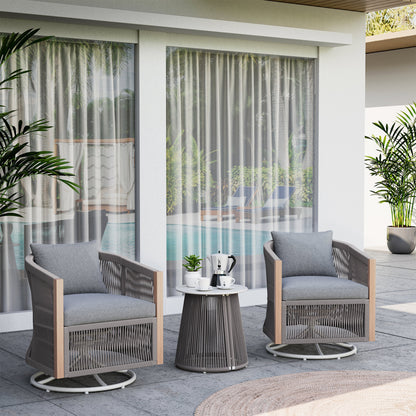 LAUSAINT HOME 3-Piece Outdoor Swivel Rocking Bistro Set