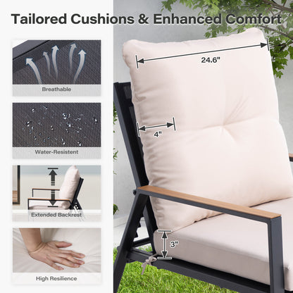 5 Pieces Outdoor Adjustable  Patio Conversation Set