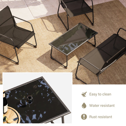 4 Pieces Oversized Textilene  Conversation Set