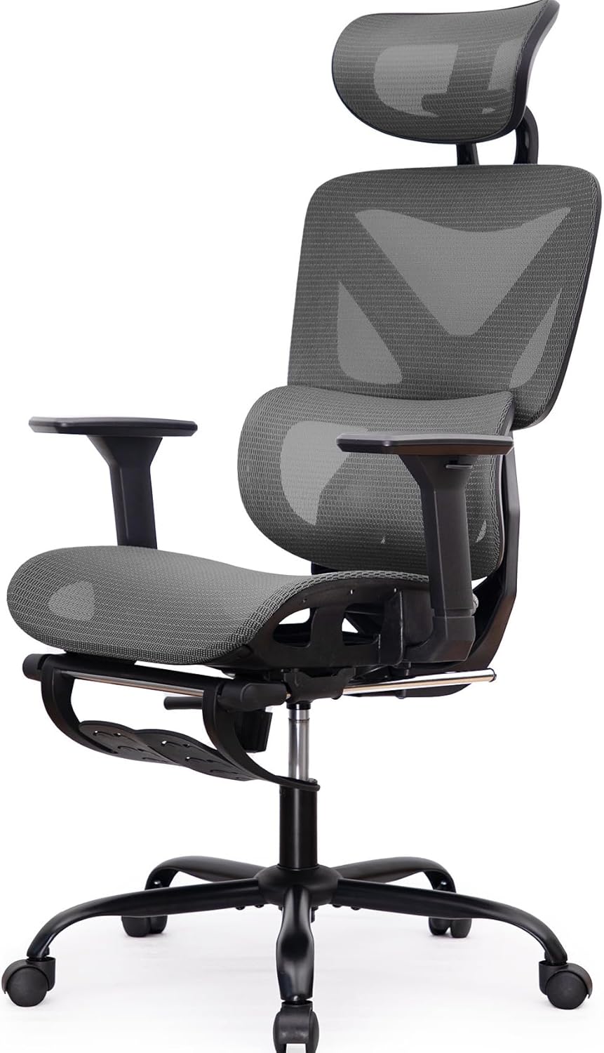 LAUSAINT HOME Ergonomic Office Chair with Footrest