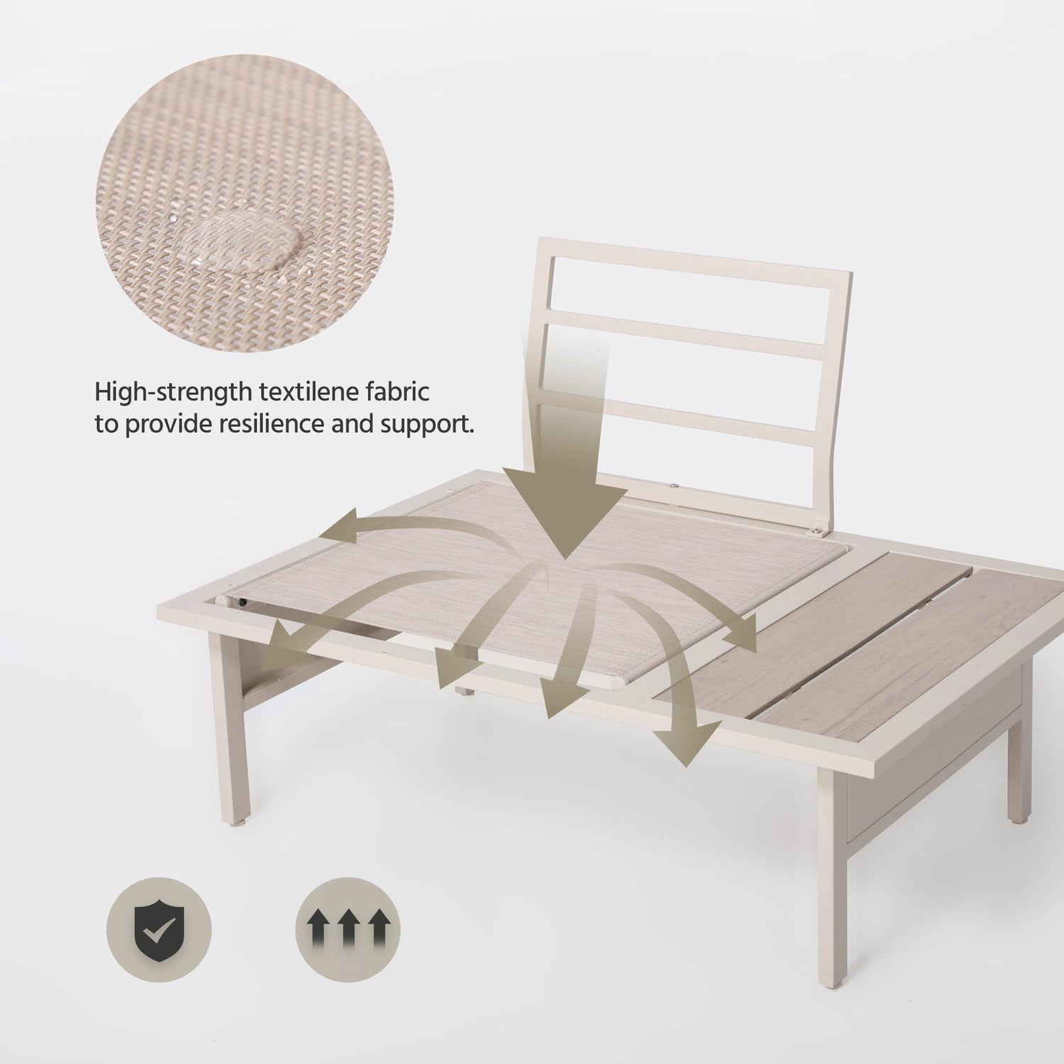 LAUSAINT HOME Patio Furniture Set, Outdoor Conversation Sets with Coffee Table