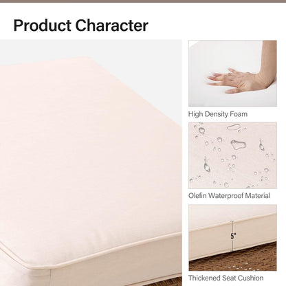 LAUSAINT HOME Outdoor Patio Furniture, 8 Piece Outdoor Sectional Sofa PE Rattan Wicker Patio Conversation Sets