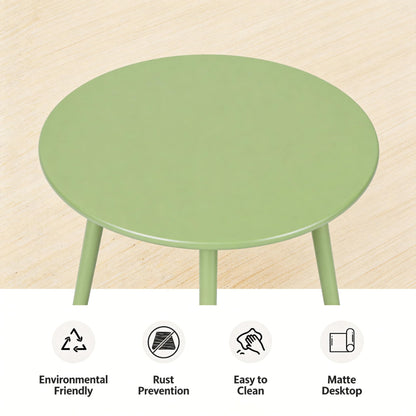 LAUSAINT HOME 18" Outdoor Side Table, Small Round Patio Table with Adjustable Footpads