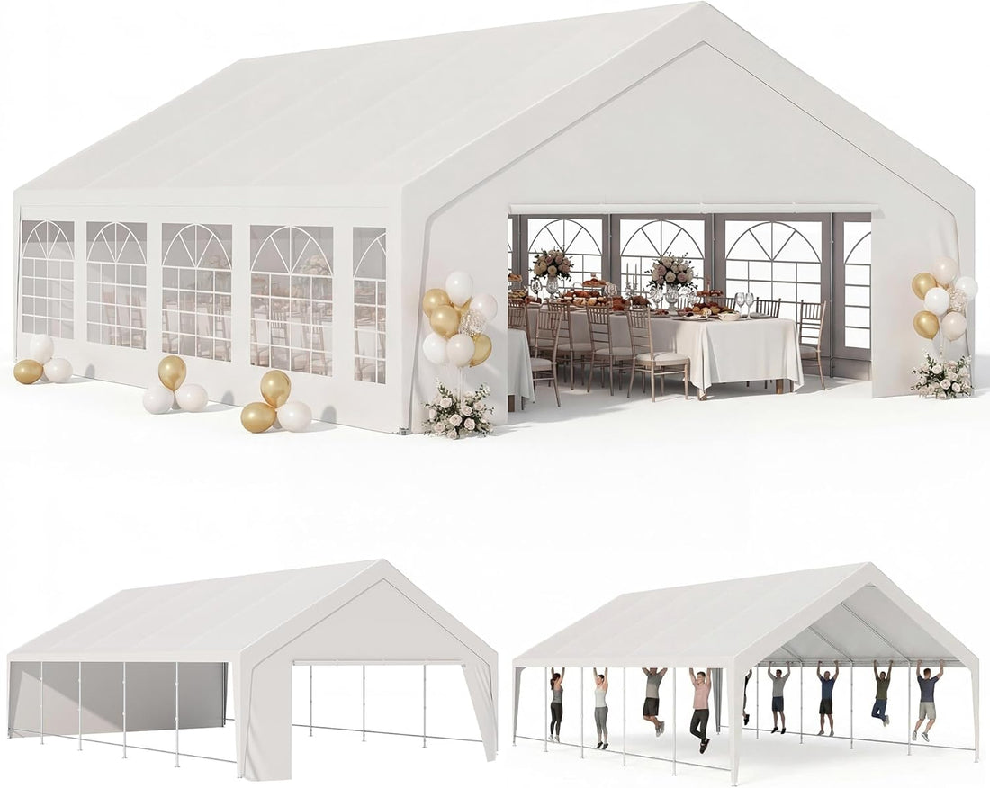 LAUSAINT HOME Party Tent Canopy, Waterproof Heavy-Duty Event Shelter with Removable Sidewalls