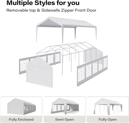 LAUSAINT HOME Party Tent Canopy, Waterproof Heavy-Duty Event Shelter with Removable Sidewalls