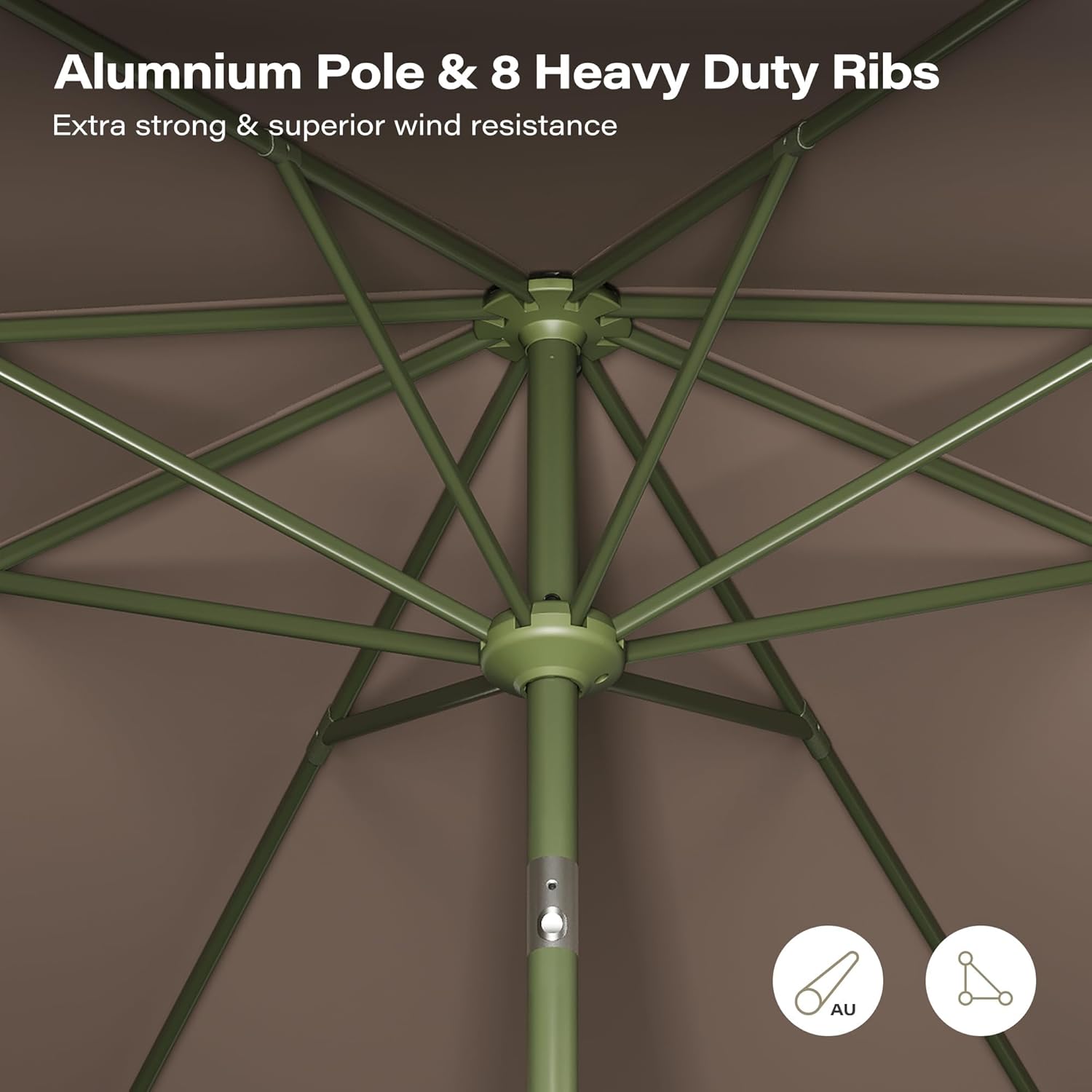 LAUSAINT HOME 6 Pieces Outdoor Dining Set with Umbrella