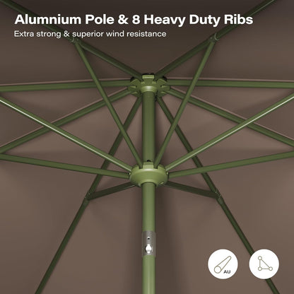 LAUSAINT HOME 6 Pieces Outdoor Dining Set with Umbrella