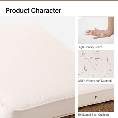 LAUSAINT HOME Outdoor Patio Furniture, 8 Piece Outdoor Sectional Sofa PE Rattan Wicker Patio Conversation Sets