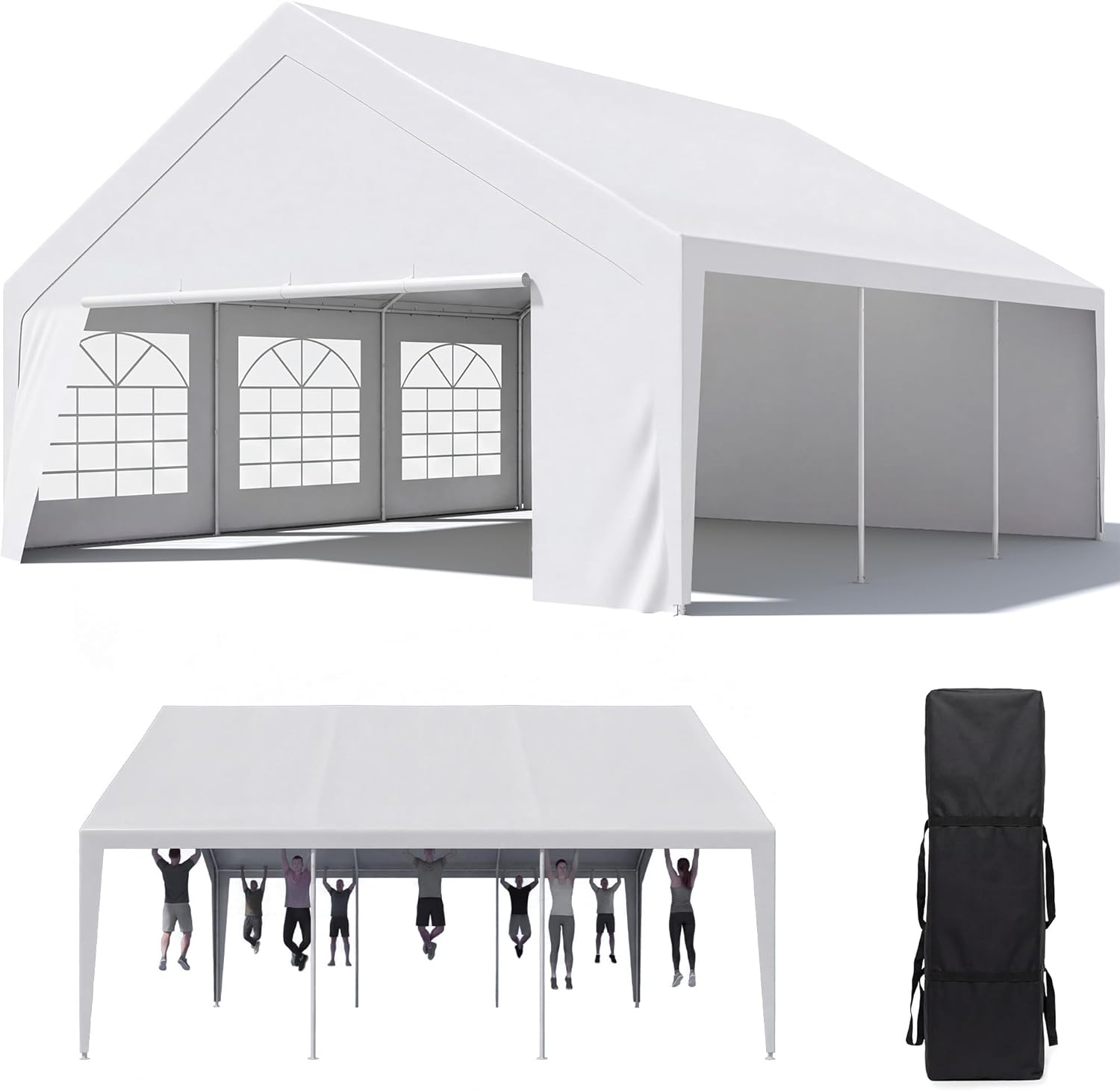 LAUSAINT HOME Party Tent Canopy, Waterproof Heavy-Duty Event Shelter with Removable Sidewalls